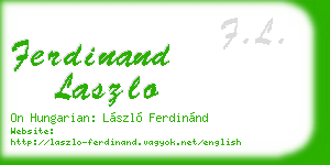 ferdinand laszlo business card