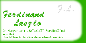 ferdinand laszlo business card